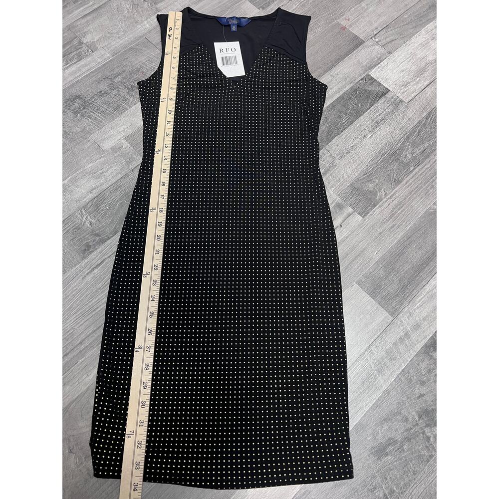 Rachel Roy Black Gold Studded Bodycon Midi Dress XS NWT - Picture 5 of 8